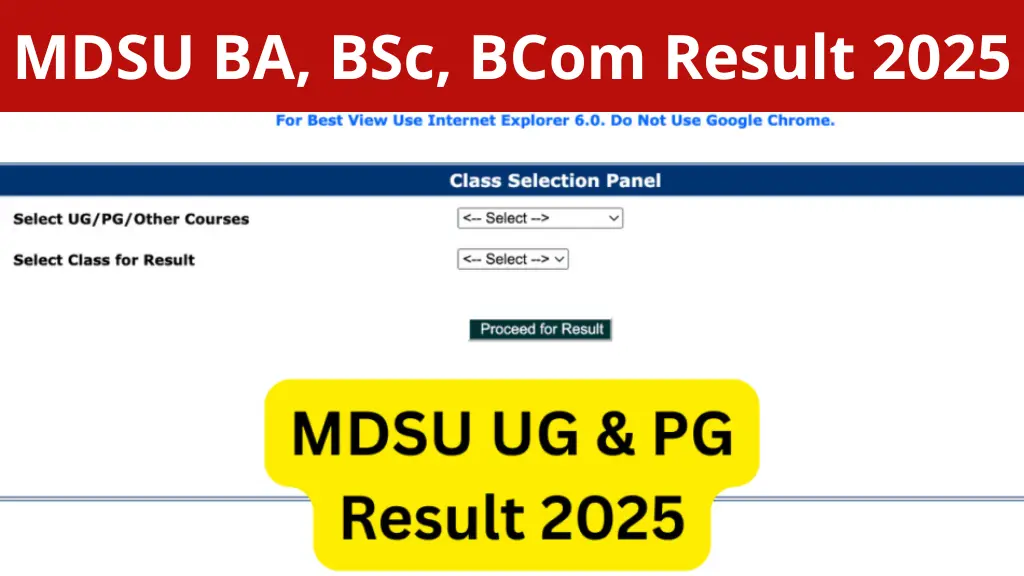 MDSU University Result 2025